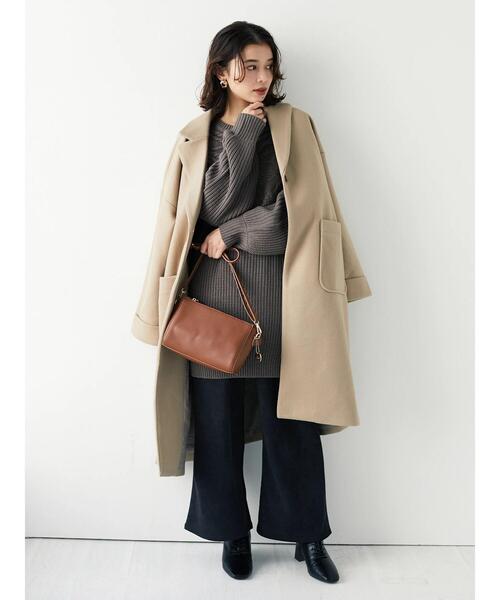 「Green Parks」 「chocol raffine robe」チェスターコート FREE ネイビー レディース_画像7