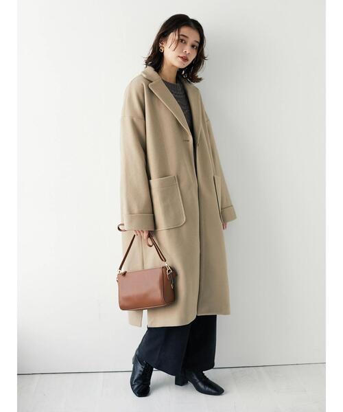 「Green Parks」 「chocol raffine robe」チェスターコート FREE ネイビー レディース_画像9