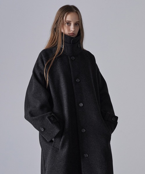 CLEL チャコールグレー コート S CLEL（クレイル） ステンカラーコート S チャコールグレー メンズ