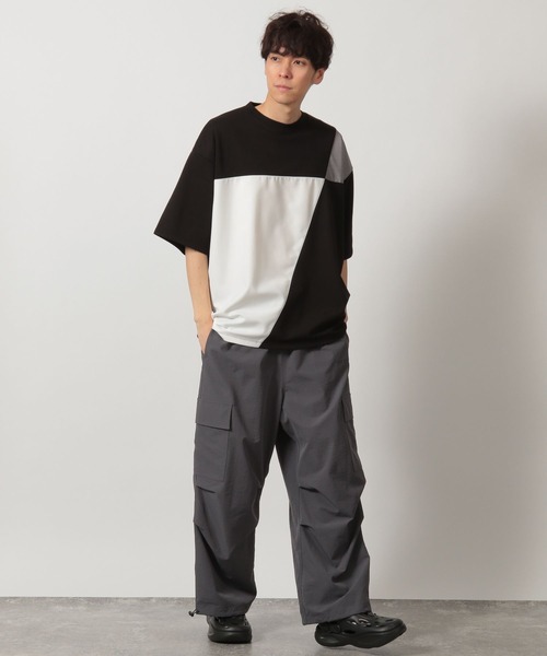 tシャツ ジオメ切替T / 323576 メンズ レディース | LAKOLE | 09