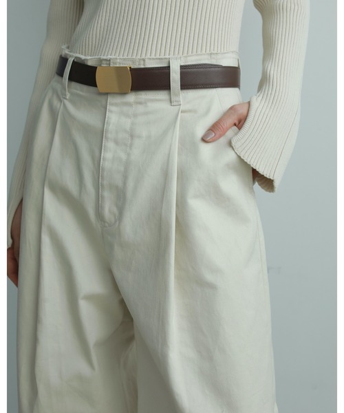 anuke（アンヌーク） パンツ Wide Chino Pants レディース : ZOZOTOWN