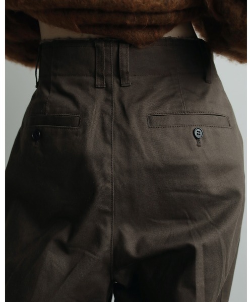 anuke（アンヌーク） パンツ Wide Chino Pants レディース : ZOZOTOWN