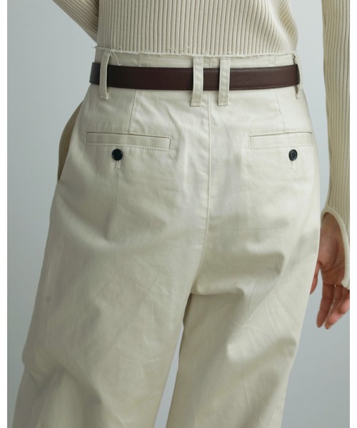 anuke（アンヌーク） パンツ Wide Chino Pants レディース : ZOZOTOWN