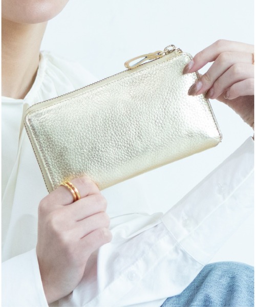 財布 長財布 小さい TIDY2.0 Lumina メタリックレザー レディース