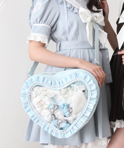 DearMyLove ショルダーバッグ バッグ ハートパールキルティング痛