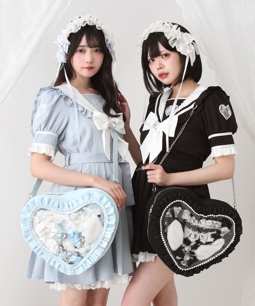 DearMyLove ショルダーバッグ バッグ ハートパールキルティング痛
