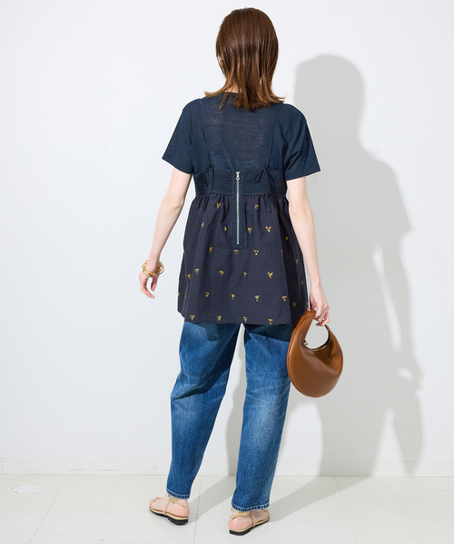 SHIPS for women - ＊イエナ　カットジャガードクルーネックブラウス SLOBE IENA ブラウス シャツ カットジャガードキャミブラウス