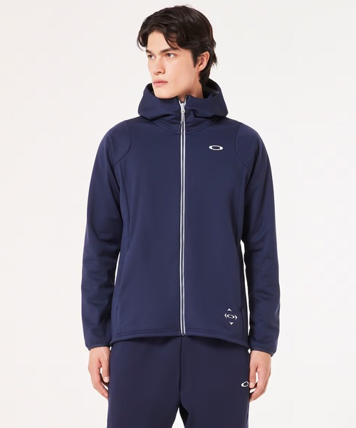 オークリー ボンディング ジップアップ パーカー 裏起毛 ブルー Lサイズ オークリー ボンディング ジップアップ パーカー 裏起毛 ブルー L