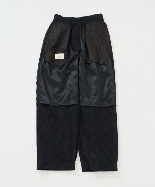 IENA スラックス パンツ BLACK シアサッカーパンツ レディース