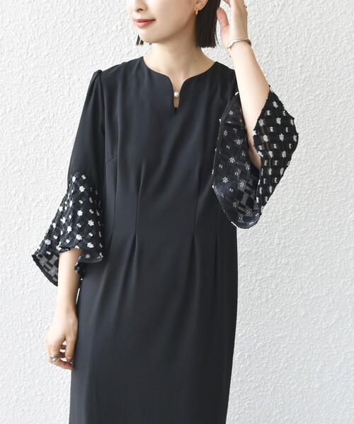 黒♡クロス♡ワンピース1700 ストロベリー刺繍ワンピース[品番：IGAW0004758]｜axes femme