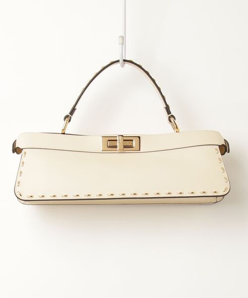 ほぼ新品 フェンディFENDI ISeeU プチ ホワイト バッグ アイシーユー Peekaboo ISeeU Petite Cuoio Romano leather White | Fendi