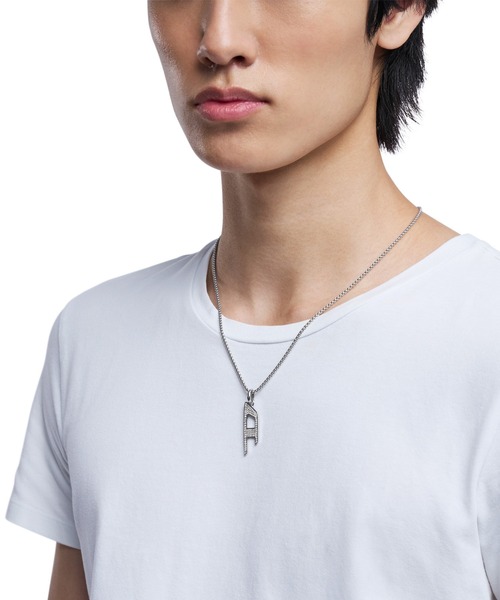 DIESEL メンズシルバーネックレス DIESEL ネックレス ディーゼル アクセサリー メンズ シルバー