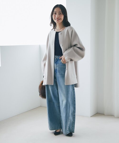 La boutique Bonbon（ラブティックボンボン） ノーカラーコート コート
