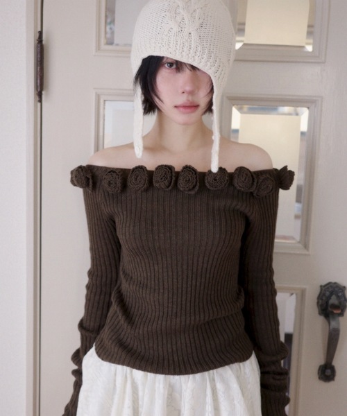 トップス rose ローズチュールレーストップス(カットソー・Tシャツ) | a.v.v(アー