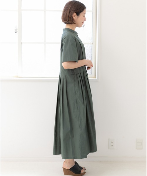 「PREFERIR」 半袖ワンピース SMALL カーキ レディース_画像9