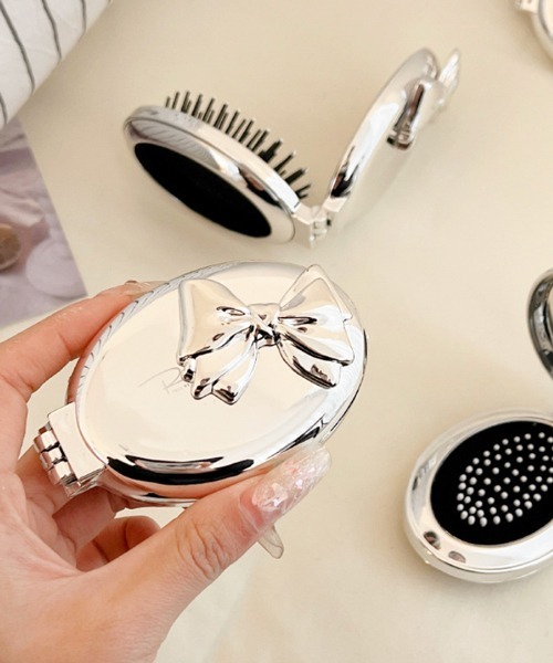 Ein（アイン） ヘアブラシ Ein/コンパクトミラー付き 折りたたみ