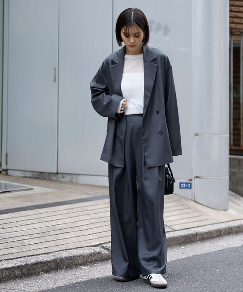 今期　未使用　マチャット　machatt パンツ　タック　ワイド　セットアップ MONO-MART（モノマート） ワイドパンツ パンツ タックワイドストレート