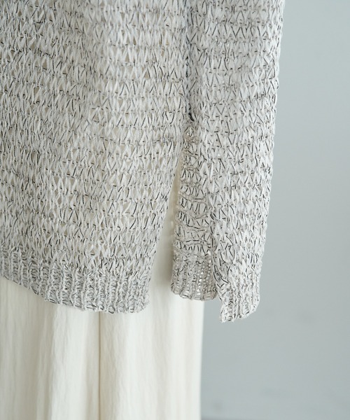 「PUAL CE CIN」 半袖ニット FREE グレー レディース_画像9