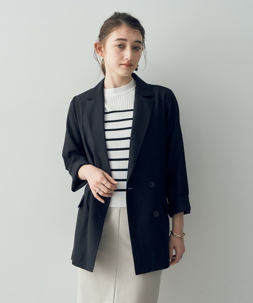 「YECCA VECCA」 テーラードジャケット FREE ベージュ レディース_画像3