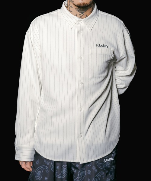 Subciety（サブサエティ） シャツ Stripe shirt メンズ レディース