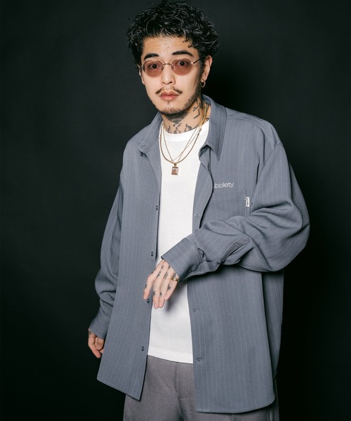 Subciety（サブサエティ） シャツ Stripe shirt メンズ レディース