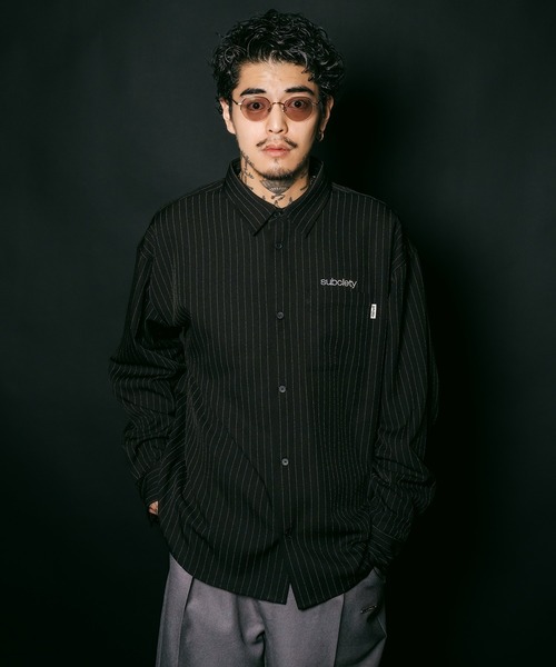 Subciety（サブサエティ） シャツ Stripe shirt メンズ レディース 