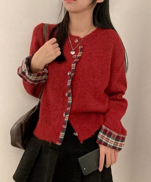 ☆*☆様 MASSES赤黒チェック カーディガン S MASSES赤黒チェック カーディガン S メンズ