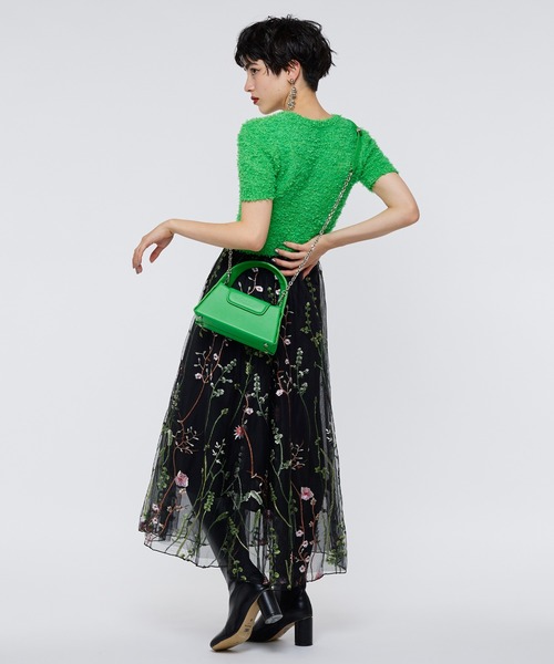 「Narcissus」 半袖ニット FREE グリーン レディース_画像5