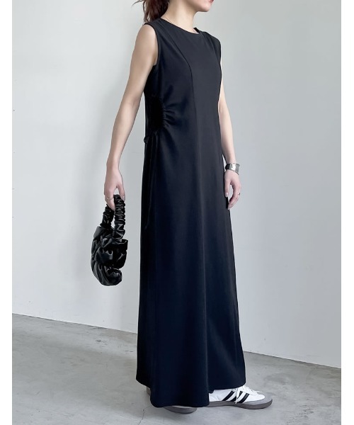 「Re:EDIT」 ノースリーブワンピース MEDIUM ブラック レディース_画像8