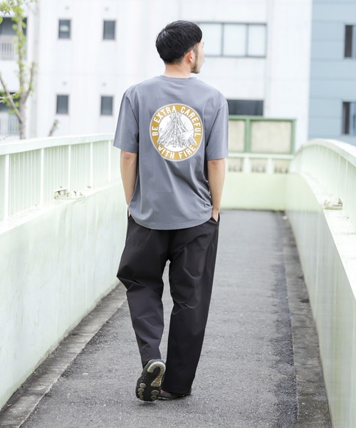 「EKAL」 半袖Tシャツ MEDIUM チャコールグレー メンズ_画像2