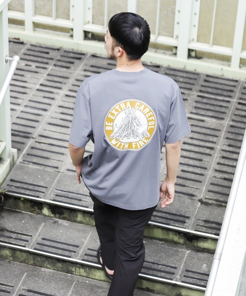 「EKAL」 半袖Tシャツ MEDIUM チャコールグレー メンズ_画像5