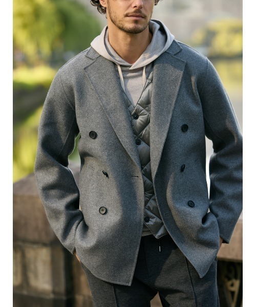 AOURE（アウール） pコート ピーコート WOOL REVER GIACCONE メンズ