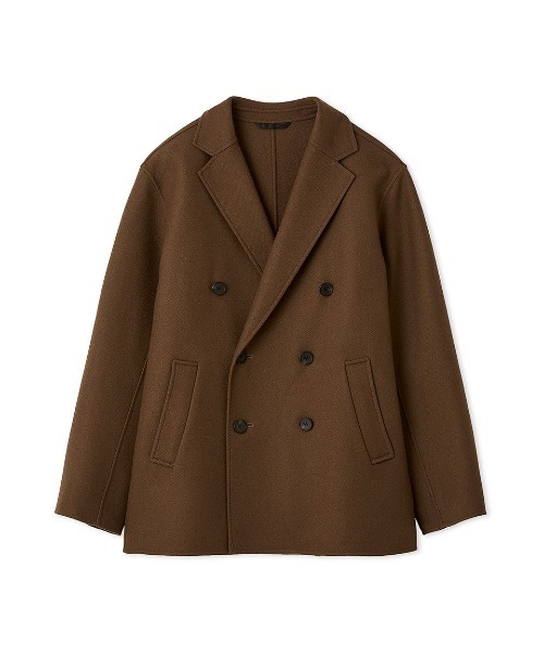 ORGUEIL ウールピーコート サイズ40 ブラウン AOURE（アウール） pコート ピーコート WOOL REVER GIACCONE メンズ