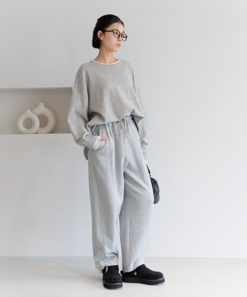 BAYFLOW（ベイフロー） ワイドパンツ スウェットパンツ ジャージ 「裾