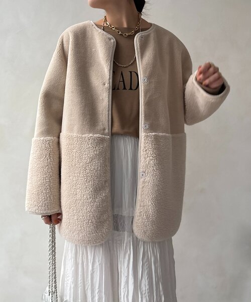 DouDou（ドゥドゥ） コート アウター 「WEB限定」リバーシブルフェイク