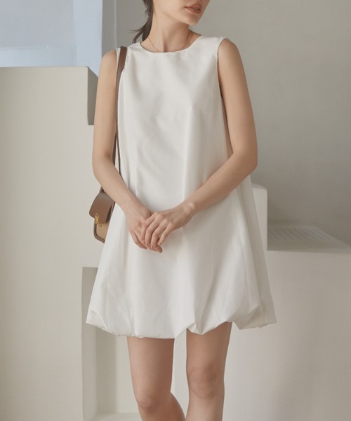 「ACYM」 ノースリーブワンピース FREE ホワイト レディース_画像7