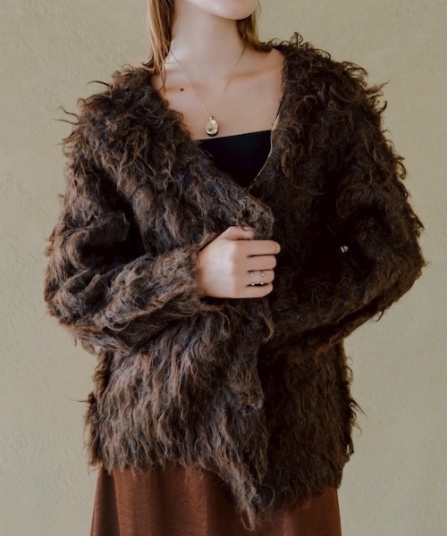sahara（サハラ） カーディガン Carl Shaggy Knit Cardigan/カール