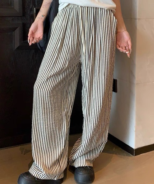 「CELENA BEATS」 イージーパンツ FREE ブラック レディース_画像5