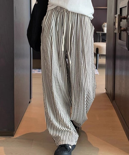 「CELENA BEATS」 イージーパンツ FREE ブラック レディース_画像8