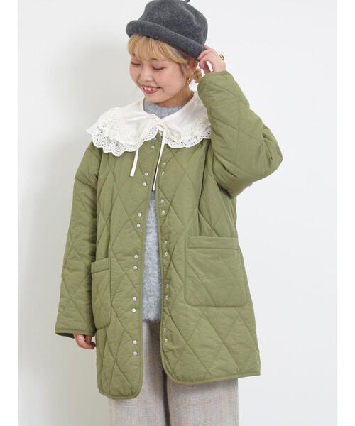 Samansa Mos2（サマンサモスモス） 中綿コート F ブラック レディース