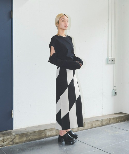 「AIC.」 ニットスカート FREE ベージュ レディース_画像6