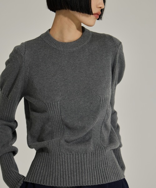 AKANE UTSUNOMIYA ミックス　ニット　パフスリーブ　スパンコール AKANE UTSUNOMIYA ミックス ニット パフスリーブ スパンコール - メルカリ