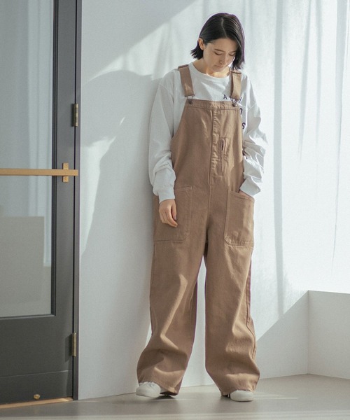 niko and…（ニコアンド） オーバーオール MEDIUM ネイビー レディース