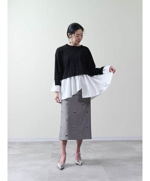 「DOLLUPOOPS」 長袖ニット 38 ブラック レディース_画像2