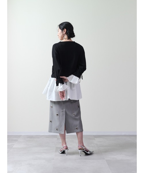 「DOLLUPOOPS」 長袖ニット 38 ブラック レディース_画像4