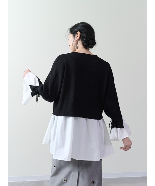 「DOLLUPOOPS」 長袖ニット 38 ブラック レディース_画像6