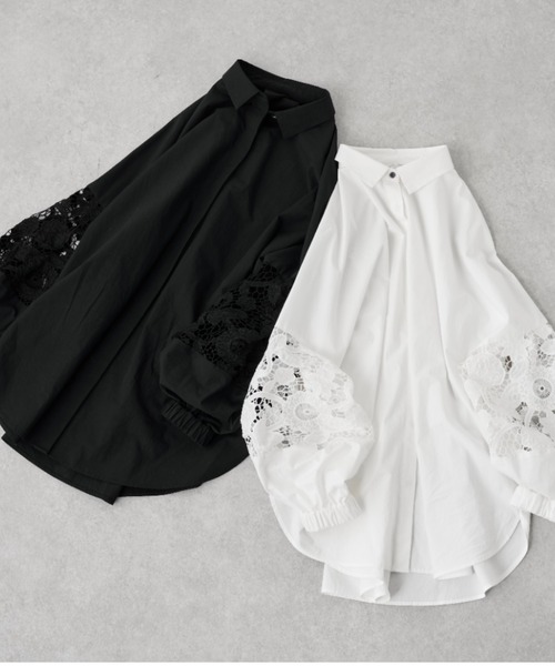 「BEARDSLEY」 長袖シャツ FREE ホワイト レディース_画像2