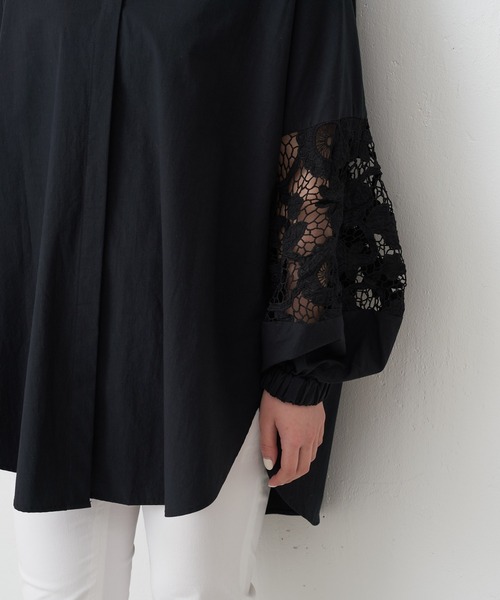 BEARDSLEY 美品　長袖シャツ レース袖　ブラック　フリーサイズ BEARDSLEY（ビアズリー）の「《ビアズリー》袖レースシャツ（シャツ