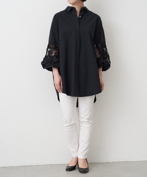 「BEARDSLEY」 長袖シャツ FREE ホワイト レディース_画像9