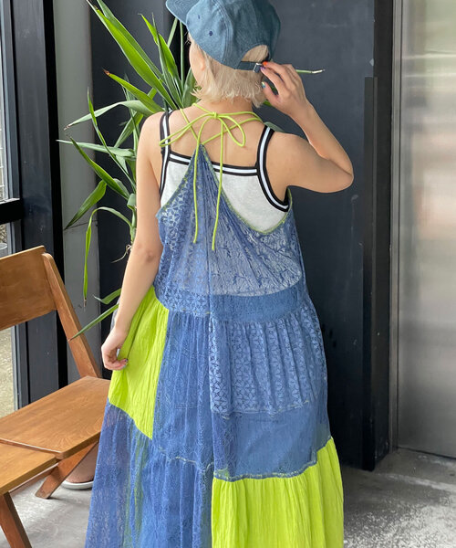 「HELLO.SANFRANCISCO」 サロペットスカート ONE SIZE オレンジ レディース_画像2